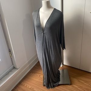 NWT Korean Brand Flowy Zipper Midi Dress/Cover Up